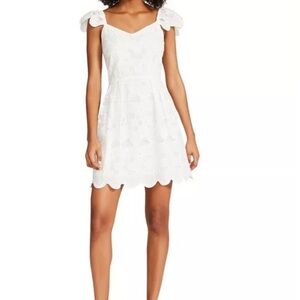 Steve Madden Sierra Floral Eyelet White Mini Dress